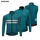 Мужская велосипедная куртка WOSAWE, дышащая Светоотражающая велосипедная куртка с длинным рукавом, ветрозащитная, для занятий спортом на открытом воздухе