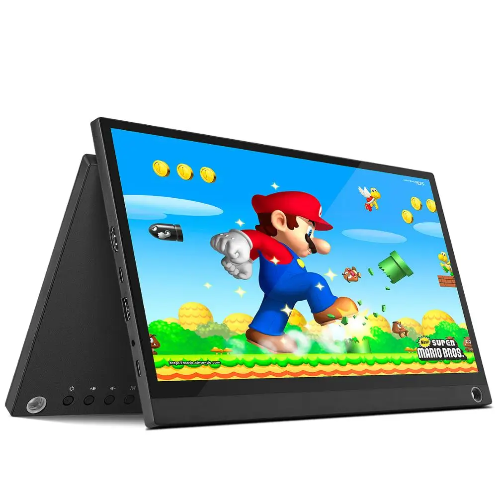 구매 휴대용 모니터 12.5 인치 HDMI 터치 스크린 LCD USB C형, 1920x1080 IPS PC PS4 노트북 전화 Xbox 스위치