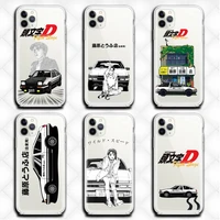 japan anime initial d car ae86 phone case clear for iphone 13 12 11 pro max mini xs 8 7 plus x se 2020 xr cover