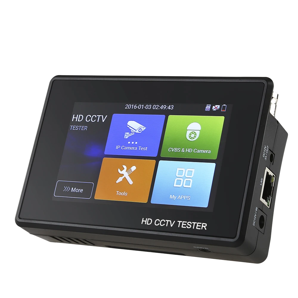4 &quotipc тестер монитор 8MP TVI CVI AHD 4K Камера Безопасности HD H.265 PTZ контроль ONVIF ipc POE