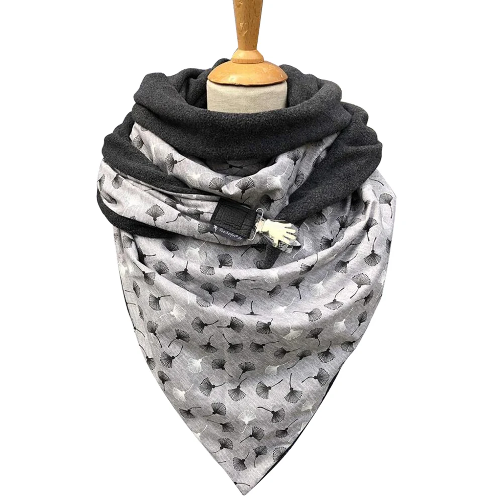 

165cm Winter Scarf Women Butterfly Star Print Button Scarf for Ladies Soft Neck Wrap Scarves Shawl Women Thick Scarf Shawl wrap