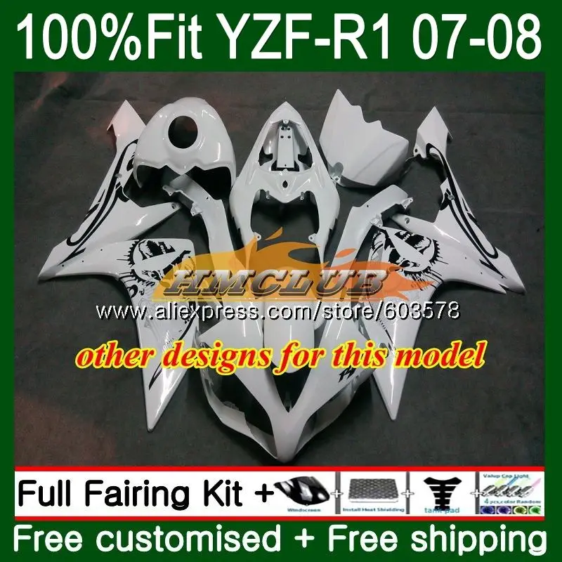 Инъекция для YAMAHA YZF R 1 1000 R1 2007 2008 49CL.98 глянцевый зеленый 07 YZF1000 YZFR1 08 OEM