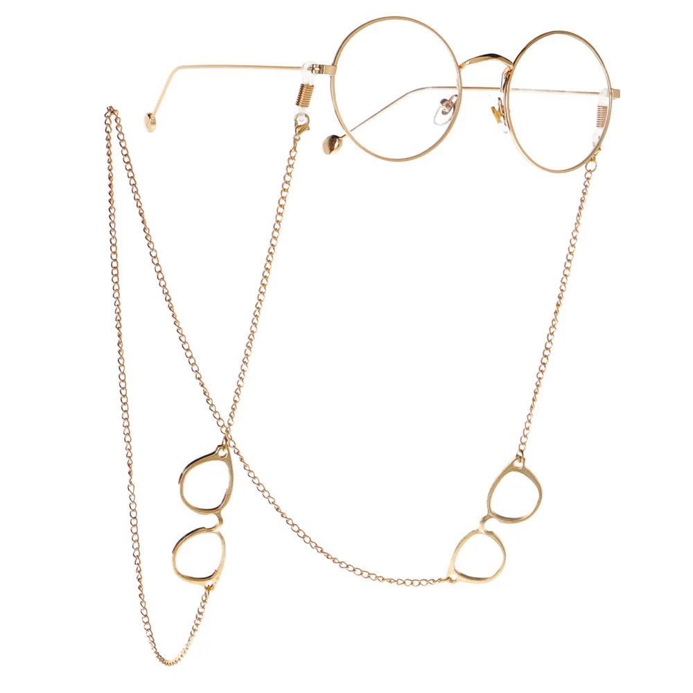 

1PC Reading Glasses Chain for Women Metal Gold Sunglasses Cords Eyeglass Lanyard Hold Straps Spectacles Shaped Eyewear Holder