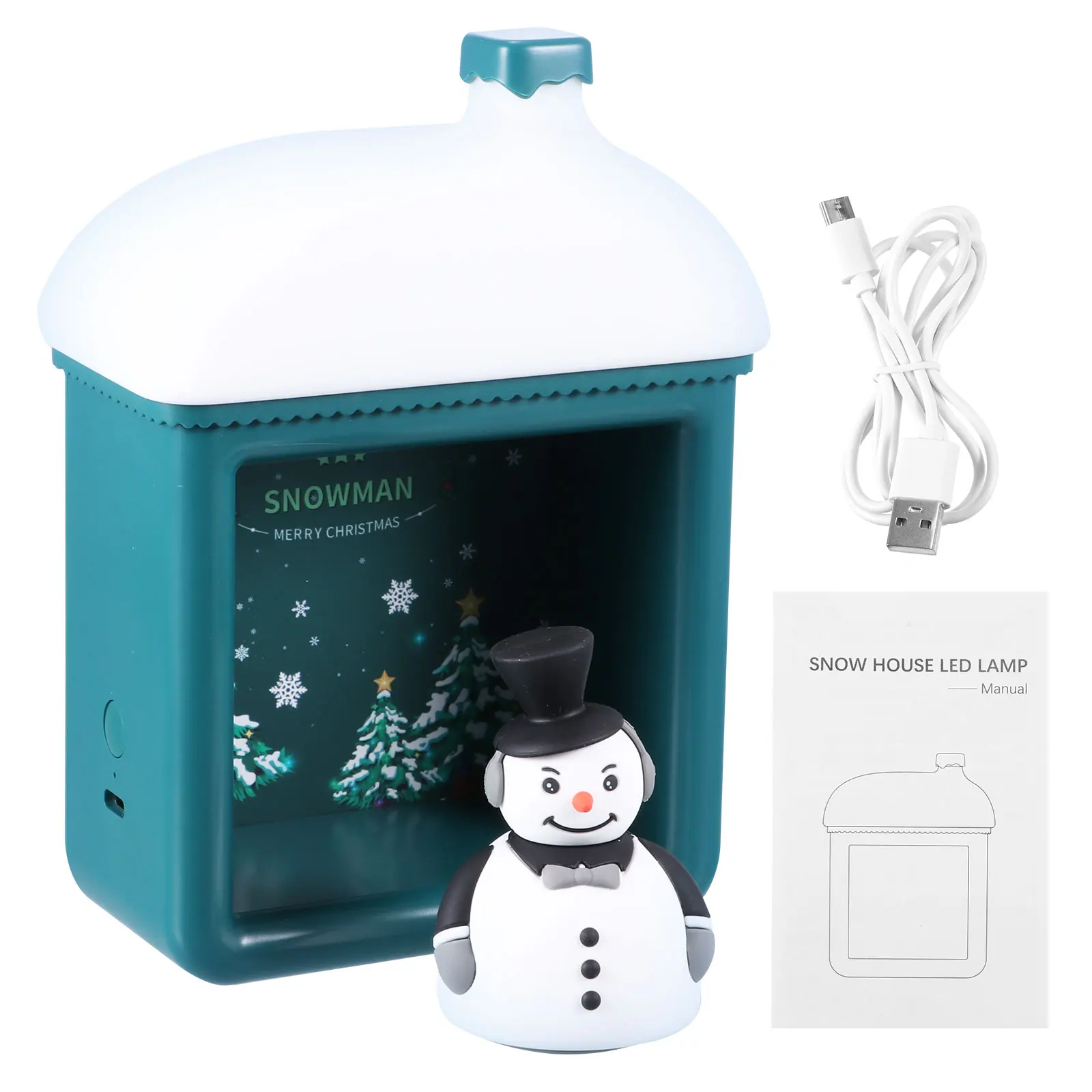 

Snowman Night Light USB Charging Doll Night Lamp Christmas Snowman Doll Atmosphere Light with Magnetic Snowman for Home Indoor