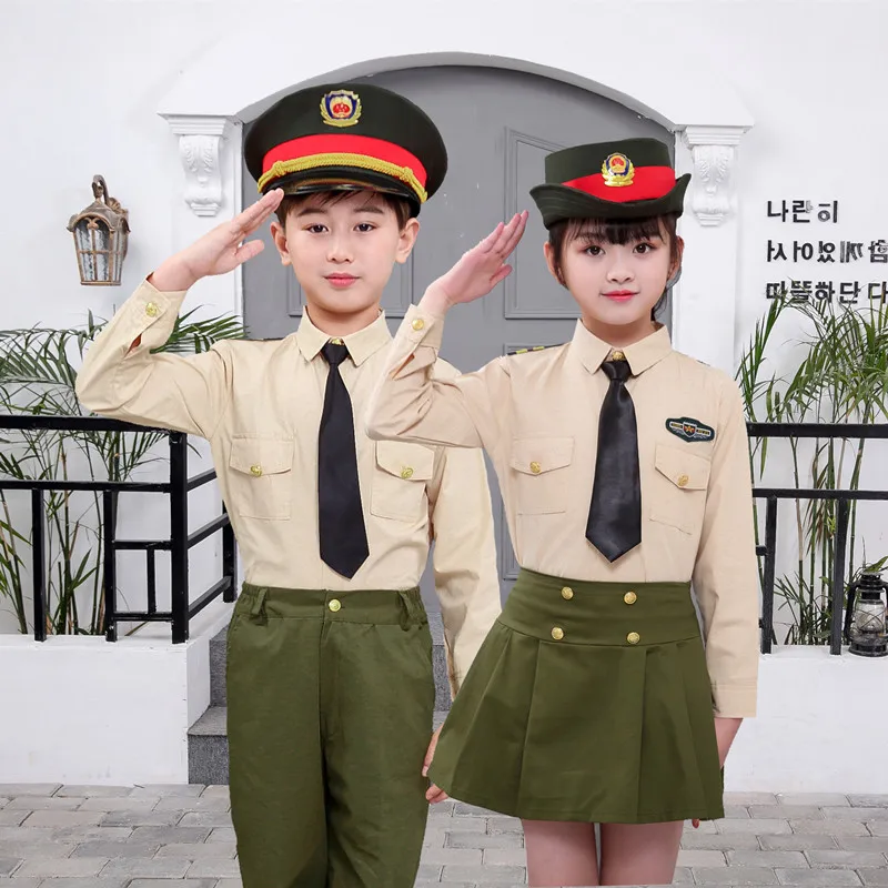 Карнавальный костюм моряка для мальчиков и девочек юбка + рубашка Детская