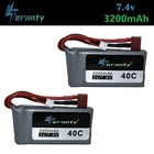 Обновление 3200mah 7,4 v Lipo батарея для Wltoys 12428 12423 RC четырехколесный RC автомобиль батарея для Feiyue 03 Q39 RC части 2 шт