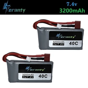 Обновление 3200mah 7,4 v Lipo батарея для Wltoys 12428 12423 RC четырехколесный RC автомобиль батарея для Feiyue 03 Q39 RC части 2 шт