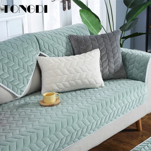 СОВРЕМЕННЫЙ ТОЛСТЫЙ Роскошный чехол для дивана Tongdi кружевное покрытие