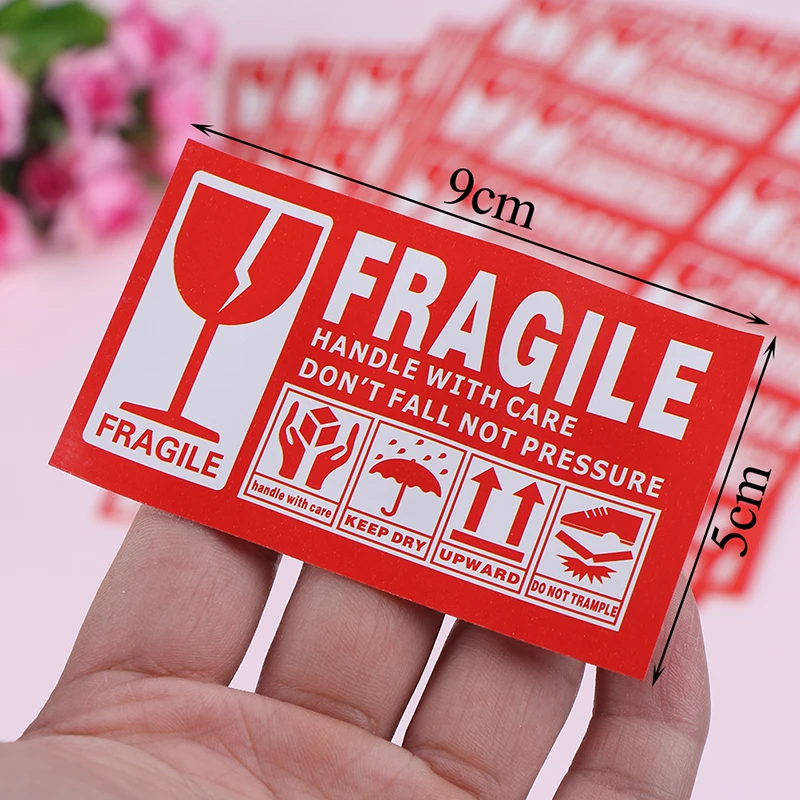 

40/100/240 Pcs Fragile Warning Label Sticker Fragile And Handle With Care Keep Dry Label Sticker