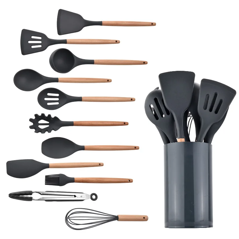 

1/12PCS Silicone Cooking Tools Set Nonstick Heat-Resistant Utensils Set Cookware Baking Tool With Storage Box Kitchen Accessory