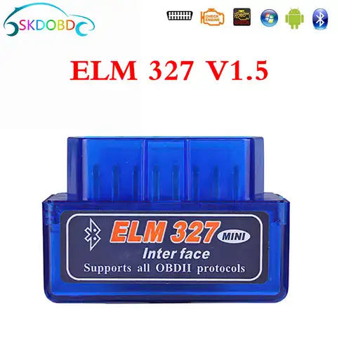 Автомобильный диагностический сканер ELM327 v1.5 с Bluetooth, чипом PIC18F25K80, OBD2/OBDII