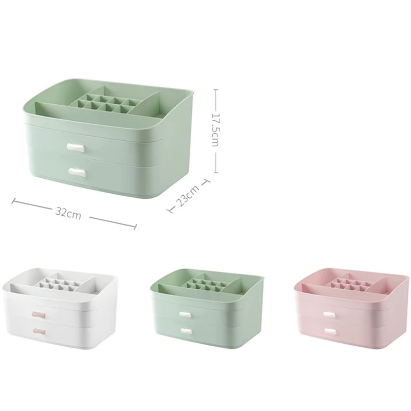 Пластиковый косметический Органайзер коробка для хранения ящик макияжа