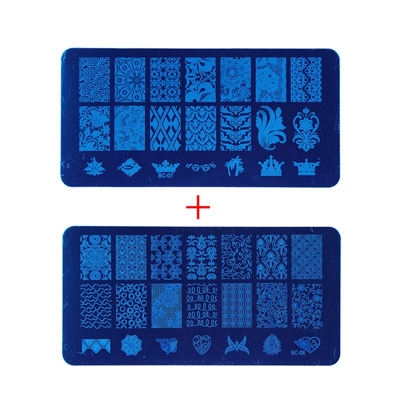 Пилочки для ногтей Bittb штамповочная пластина шаблоны дизайна в виде цветов и