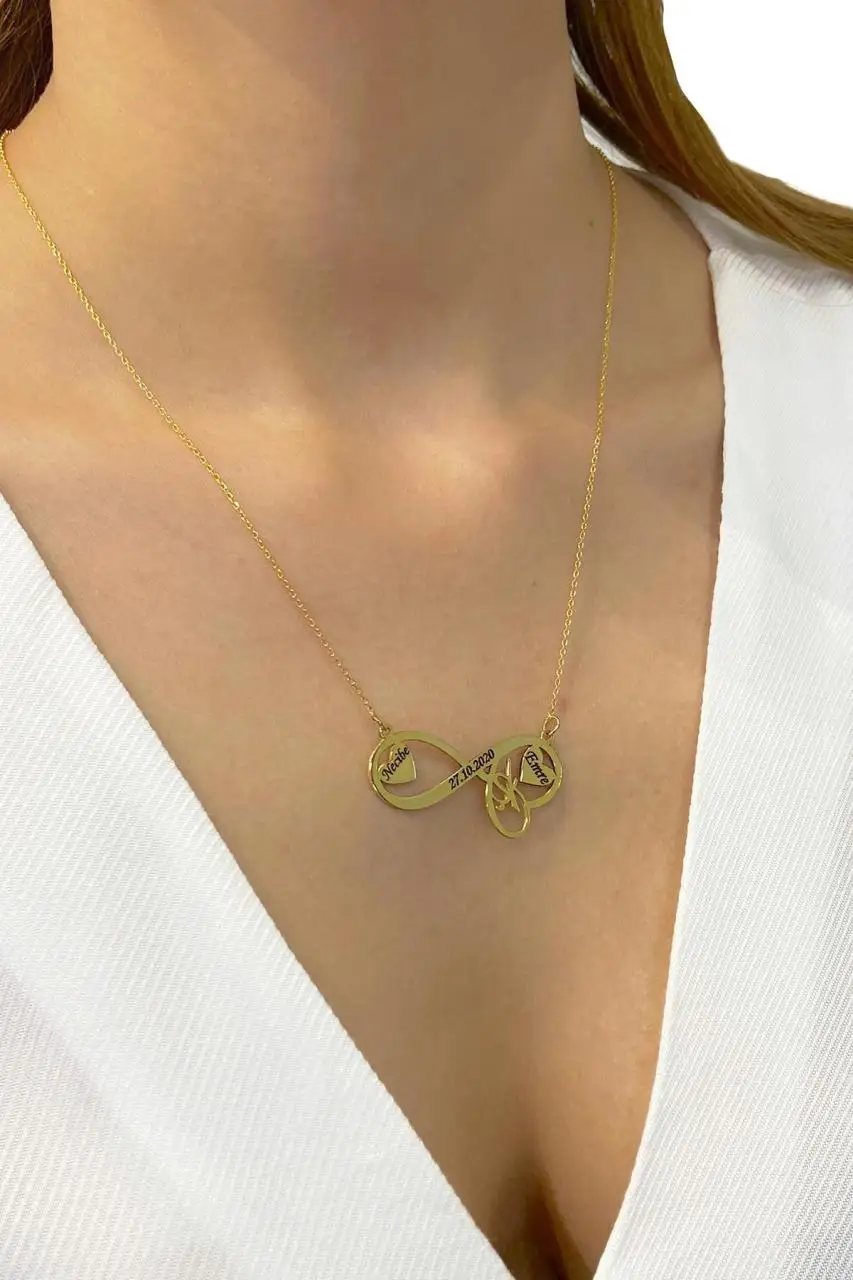 

Heart Love Is Dated Gold Plated 925 Silver Necklace