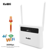 kuwfi 4g router unlocked 4g sim card wifi router cat4 150mbps built in battery wireless cpe support 32 usersrj45 lan ports