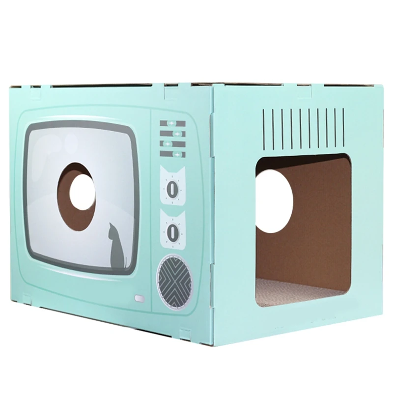 cat nest teaser toy paper box cat teaser toy wearable practice claw device corrugated paper scratching nest pet toy free global shipping