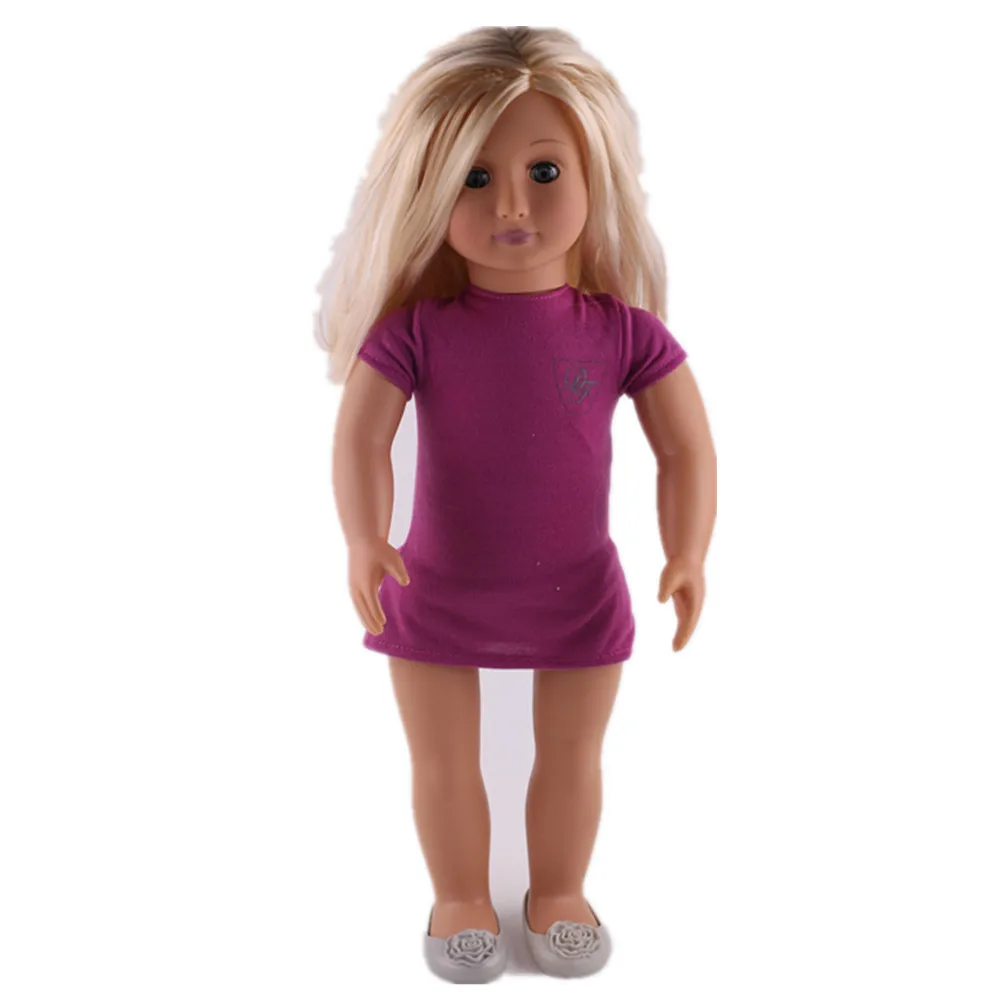 LUCKDOLL башня шаблон футболка+ колготки подходит 18 дюймов Американский 43 см BabyDoll одежда аксессуары, игрушки для девочек, поколение, подарок на день рождения