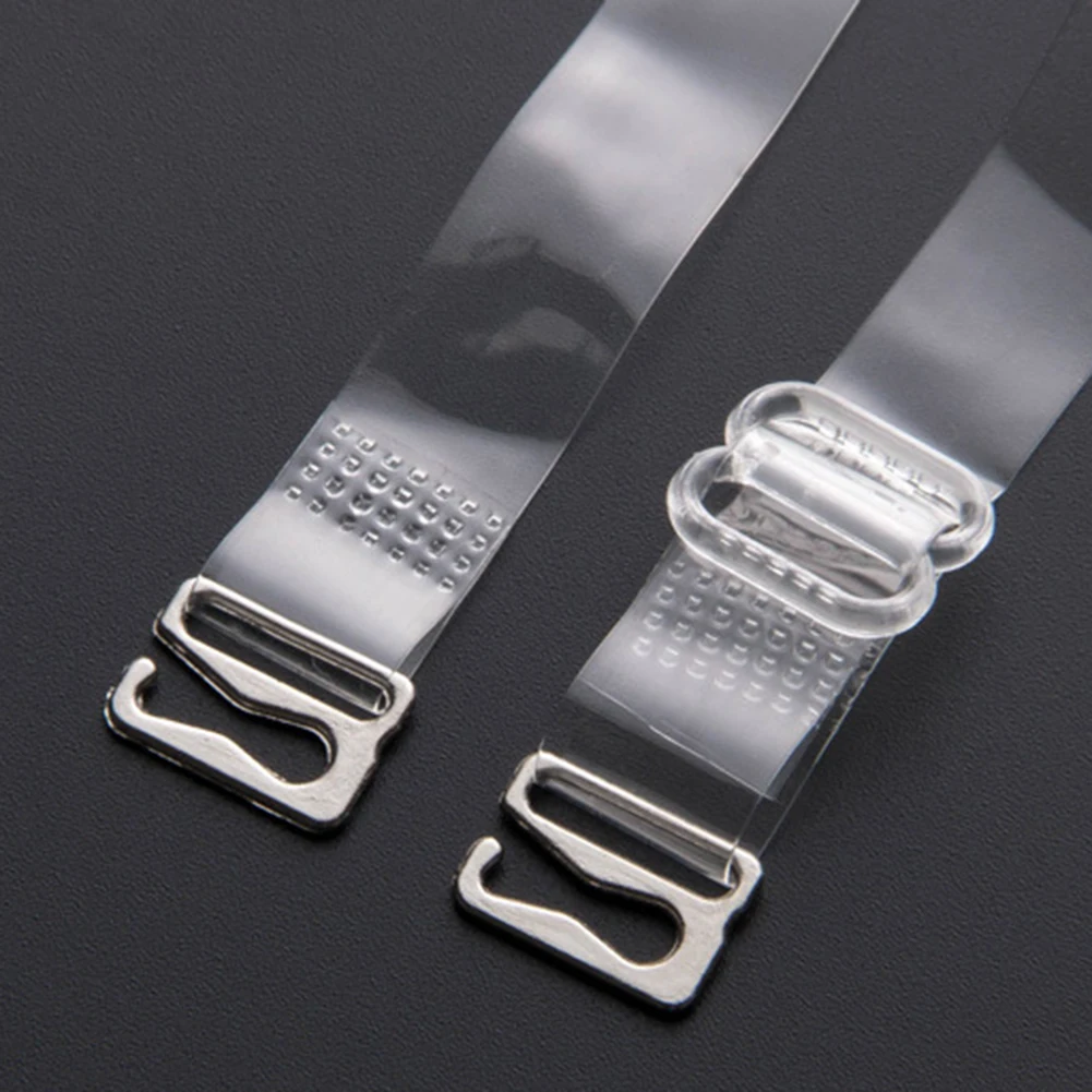 1 пара Прозрачный Невидимый съемный регулируемый бюстгальтер из ТПУ плечевой