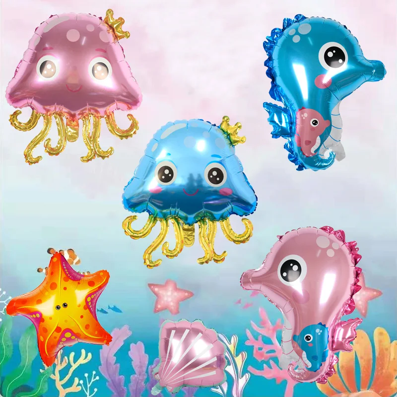 

1pc Large Sea Animals Foil Balloons Octopus Helium Globos Baby Shower Birthday Party Wedding Decorations Ocean Theme Ballons