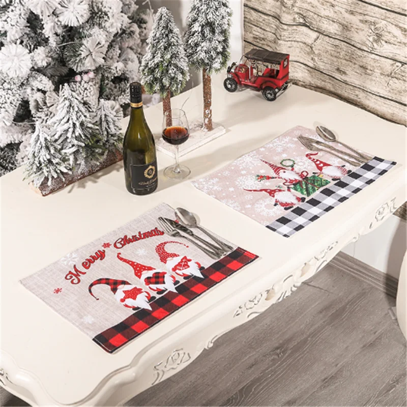 

Home Christmas Table Mat Faceless Forest Old Man Potholder Merry Christmas 2022 Christmas Decoration Christmas Gift Kids Navidad