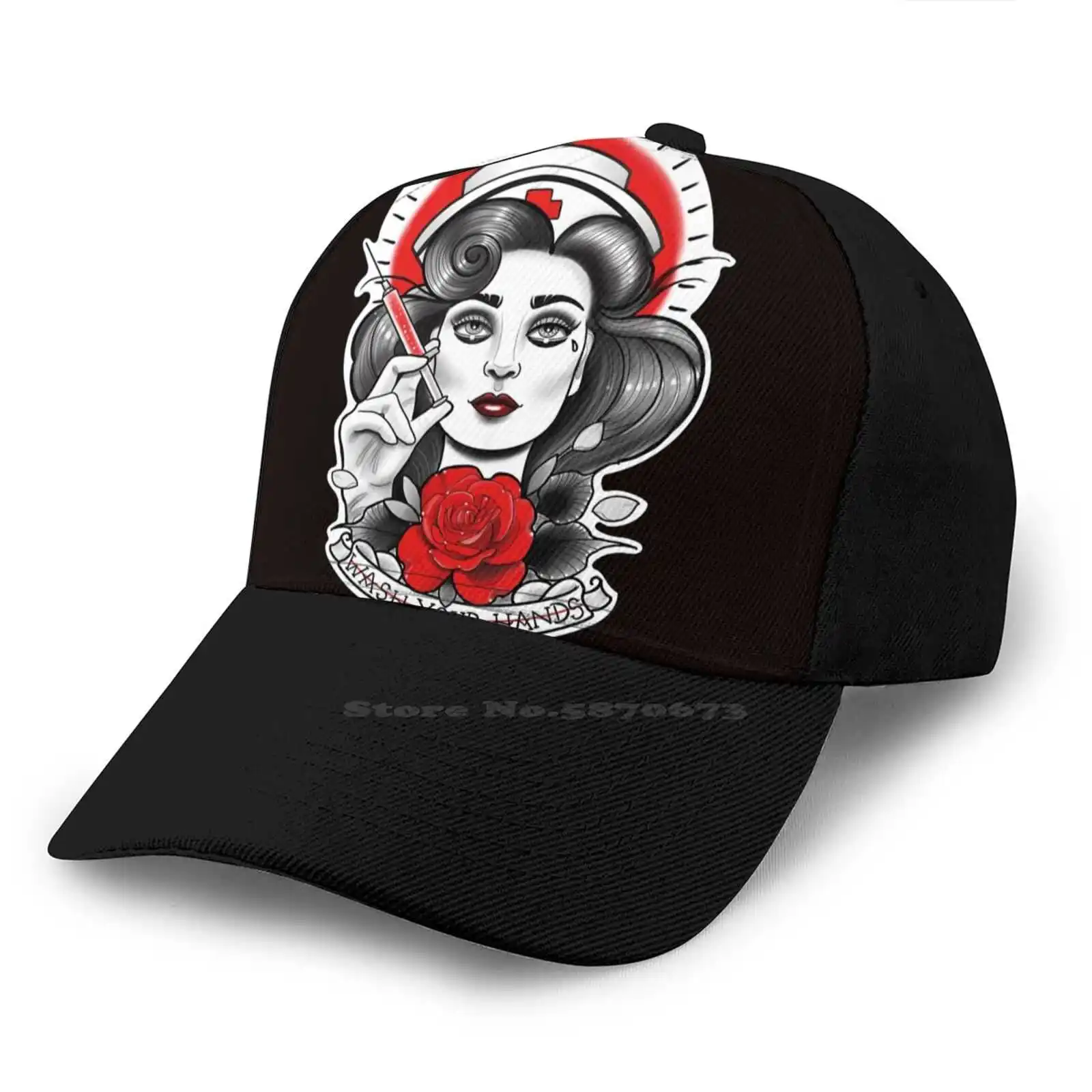 Бейсболка для мужчин и женщин стирать руки кепка с татуировкой медсестры