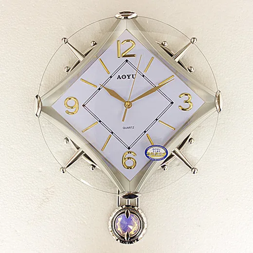 Большие настенные часы с маятником домашний декор 3d гостиная креативные золотые