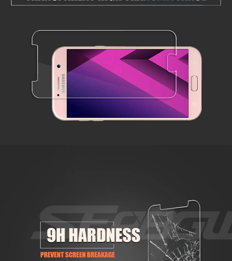 Закаленное стекло для samsung Galaxy A7 A5 A3 Защита экрана для samsung A6 A8 Plus A9 защитная пленка
