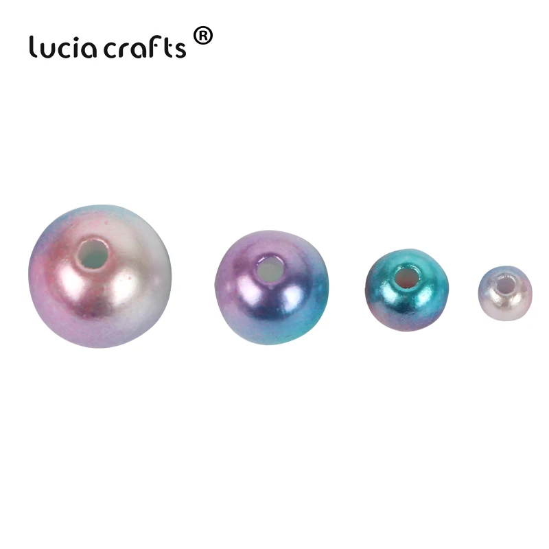 Lucia crafts 540 шт./лот 4/6/8/10 мм Красочный Искусственный жемчуг бусины с дырочками свободные бусины для самостоятельного изготовления ручной работы аксессуары E1214