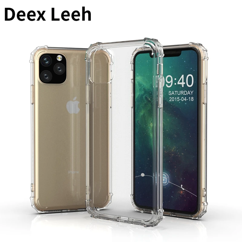 Противоударный ТПУ чехол для iphone 11 Pro Max прозрачная задняя крышка X XS XR 6 6s 7 8 Plus