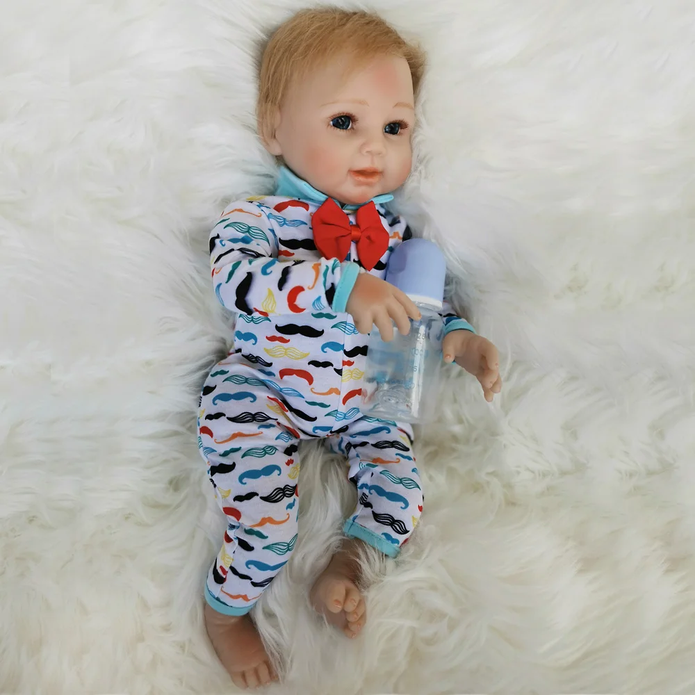 

51cm Realistic bebe Reborn Baby Doll Soft Silicone and cotton Filled Realistic boy Doll Ethnic Toy Doll for Kids Birthday gift