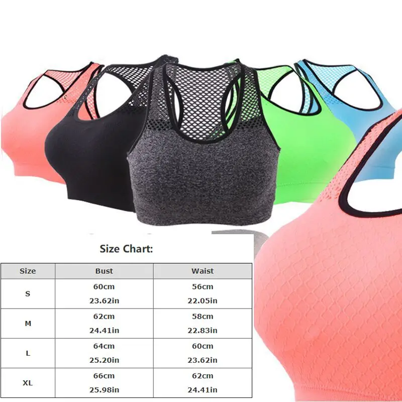 

Women's Breathable Padded Sports Bra Crop Tops High Impact Push Up Wireless Fitness Vest Ultra-Light Skin-friendly Soft Lingerie