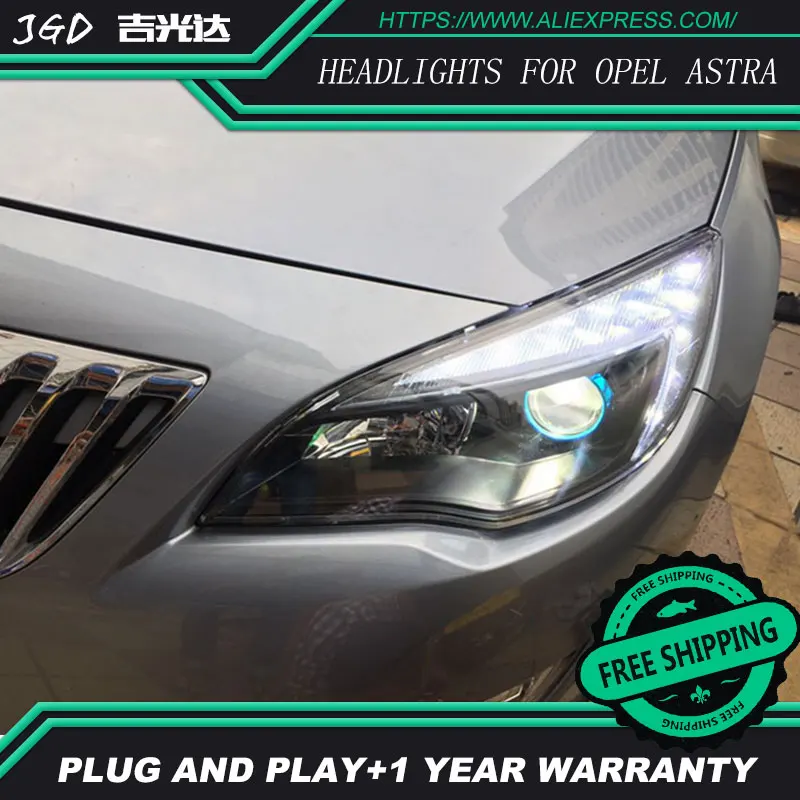 Автомобильный Стайлинг чехол для фар Opel Astra 2010 2011 светодиодный светодиодные фары