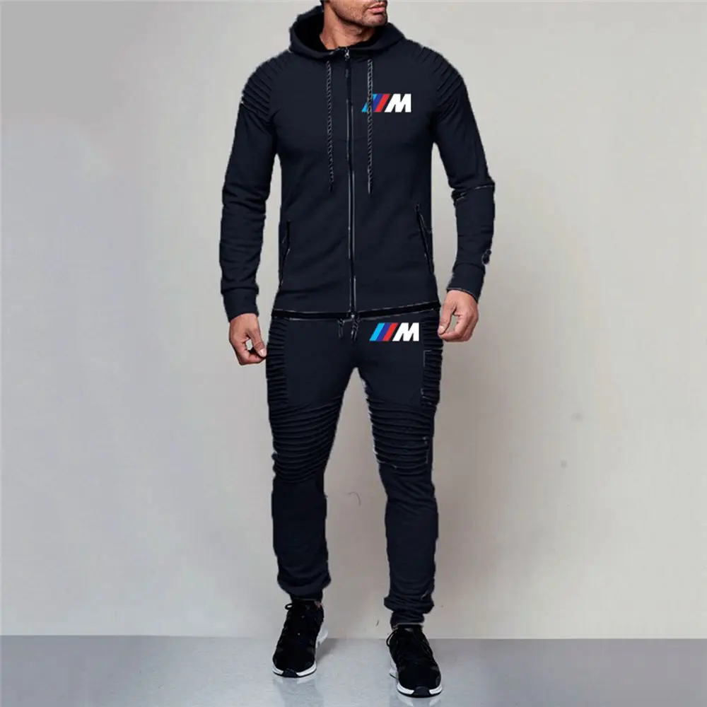 

For Bmw M Power Men's Brand Print Jackets Set Man's Casual Sweatpant Sets Harajuku Suits Hip Hop Male Sport Gradient Hoodies