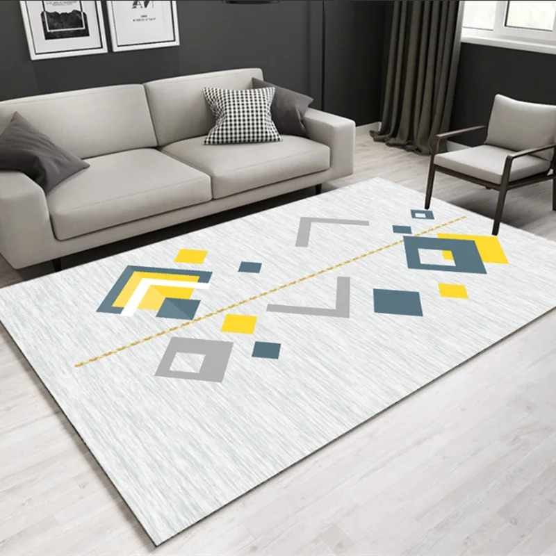 

Modern Geometric Marble Pattern Printed European Style Carpet Soft Carpets for Living Room Anti-slip Rug Floor Mat Doormat