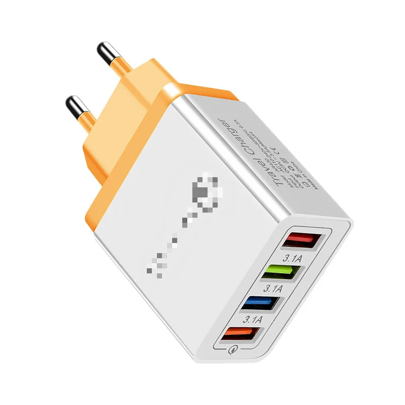 CinkeyPro зарядное устройство с 4 портами USB для Samsung/iPhone/Huawei стены мобильного телефона 5 V/3.5A Универсальный адаптер быстрой зарядки - Тип штекера: 4-Ports Orange