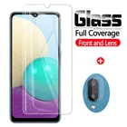 Закаленное стекло 2 в 1 для Samsung Galaxy A02, Защитное стекло для объектива камеры, стекло для Samsung A022, A 02, защитная стеклянная пленка
