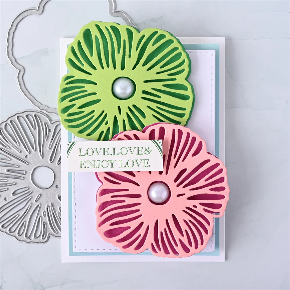 

Large Flower With Shadow Metal Cutting Dies Scrapbooking Accessories Die Cut Embossing Knife Mold Die Cutter Crafts Materials