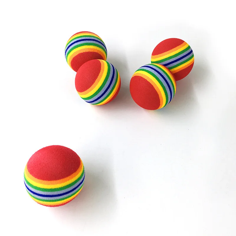

Pet dog cat striped rainbow ball foam ball pet toy ball pet products