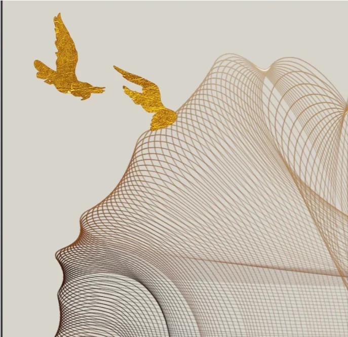 

Customized new abstract landscape bedroom living room background wallpaper mural