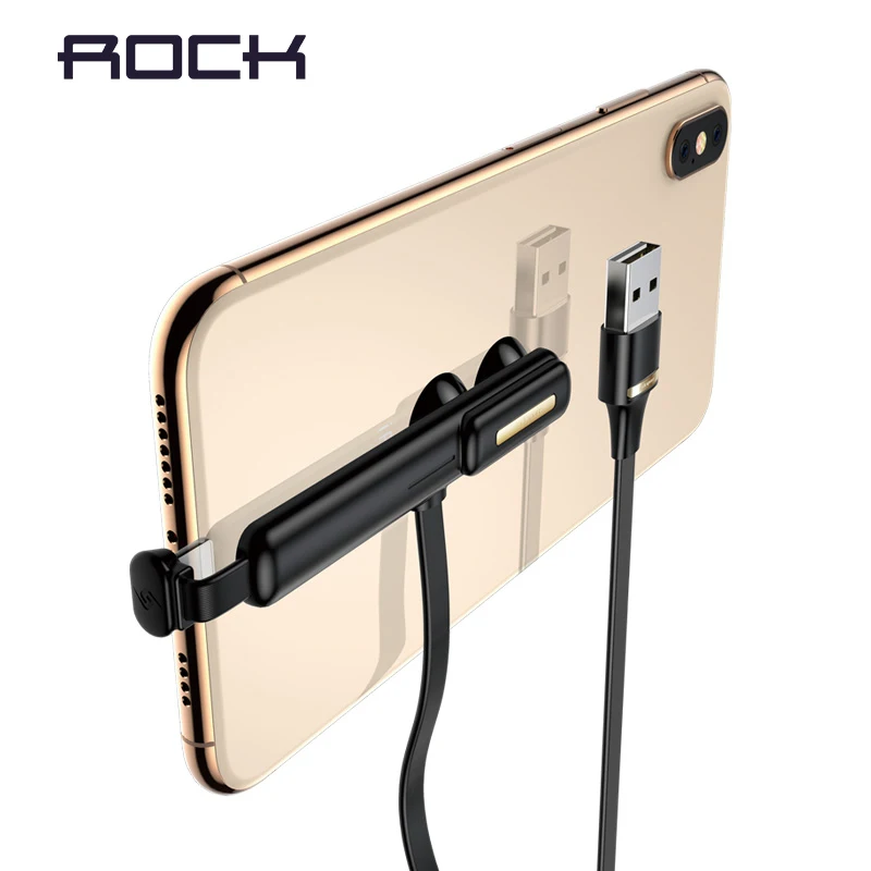ROCK игровой кабель для iPhone 11 pro max X XS 8 7 6Plus шнур быстрой зарядки данных с присоской