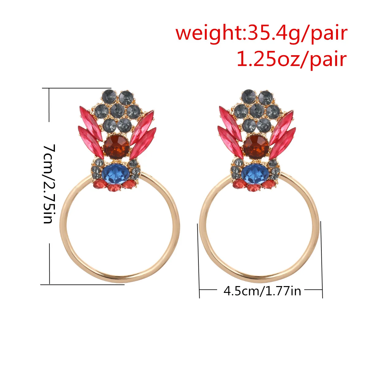

Unique Statement Earrings Women Fashion Jewelry Twin Peaks Trend Crystal Fashion Drop Statement Earrings for Women