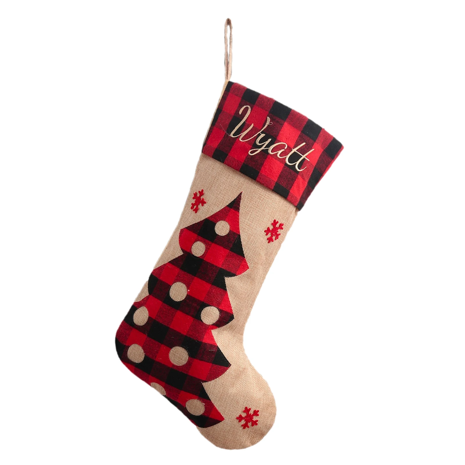 

Christmas Stockings Buffalo Plaid Christmas Snowflake Stockings Hanging Christmas Stocking Classic Stocking Decorations For Bed