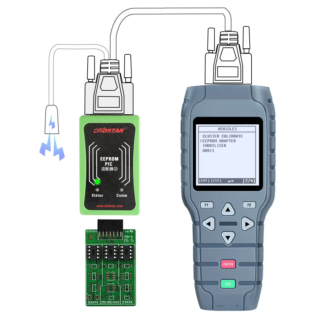 OBDSTAR X-100 PRO Авто ключевой программист(C+ D) Тип для IMMO+ одометр+ БД диагностический инструмент PIC и EEPROM 2-в-1 адаптер
