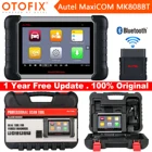 Autel MaxiCOM MK808BT автомобильный диагностический инструмент, диагностика всех систем, OBD2 сканер 25 + услуги ABS Авто кровотечение DPF PK MK808