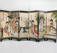elegant beautiful four beautiful women lacquerware screen desktop furnishing articles crafts