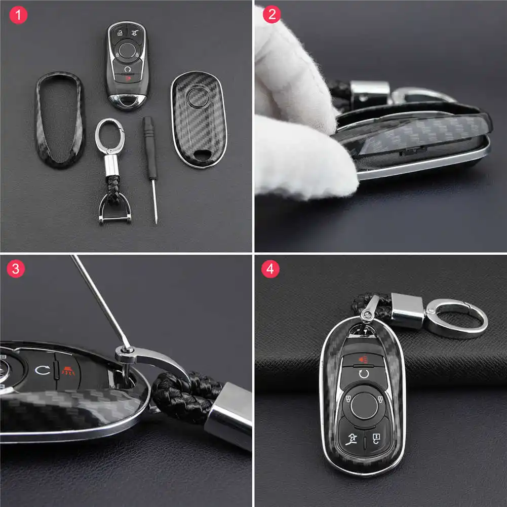 

Hight quality Key Case Fob Bag Holder cover Key case protective shell holder Car Accessorie Parts Fit For Enclave 2018