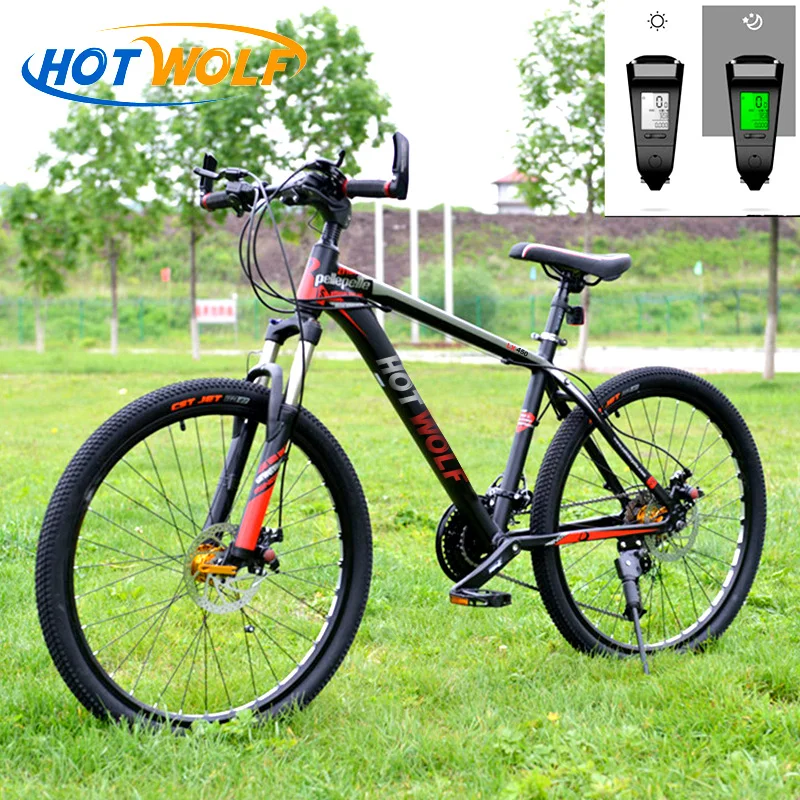 HOT WOLF 26inch Bike Велосипед Горный велосипед рама алюминий Взрослый Микрофон 27
