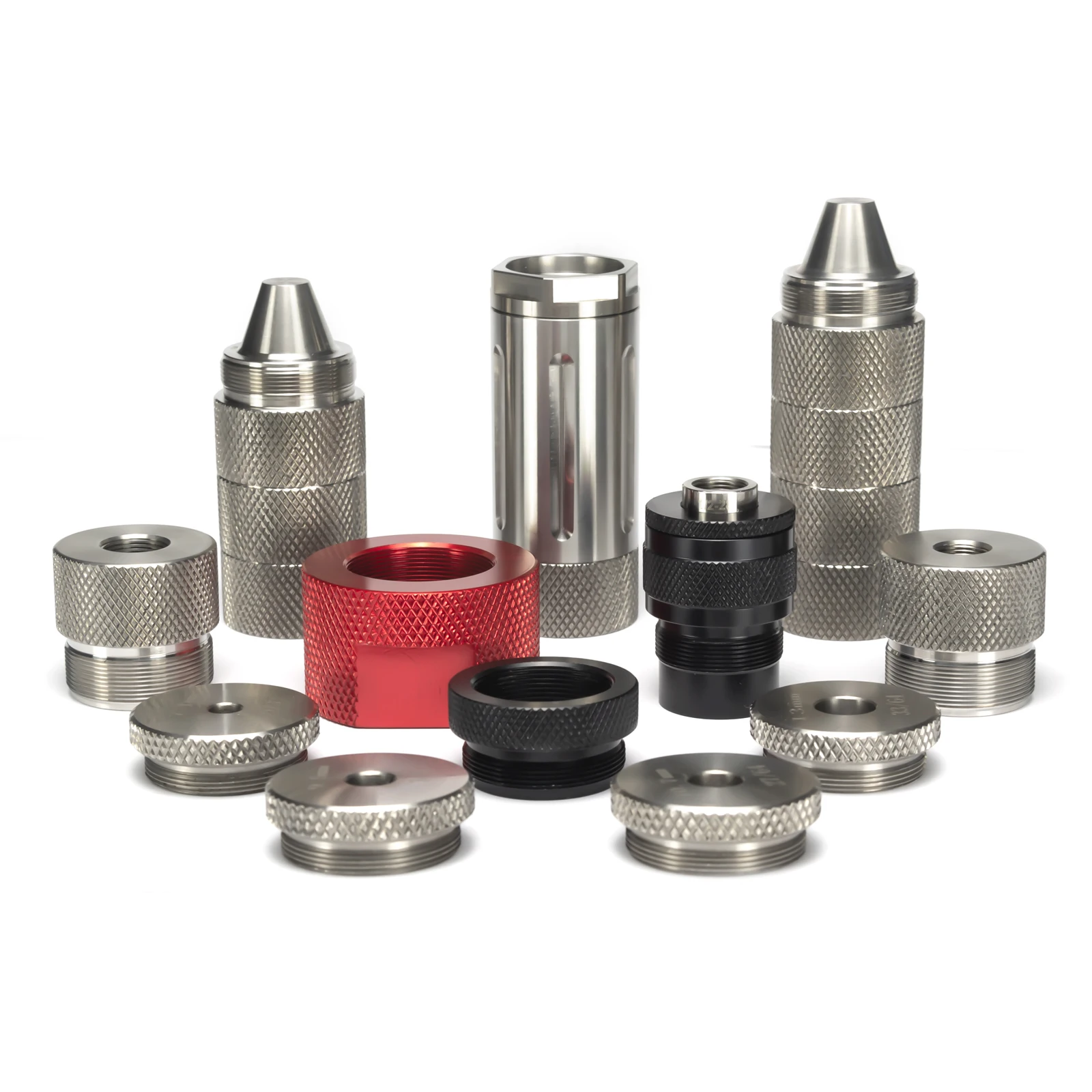 

1.58"OD 10"L 1/2-28+5/8-24 Stainless Steel Modular Solvent Trap Fuel Filter 1.375x24 +1/2-28, .578x28 Booster + MST Drilling Jig