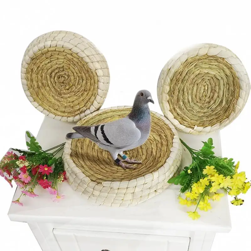 Соломенных Птичье гнездо в форме голубя Дом Гнездо для попугая Птица Яйцо