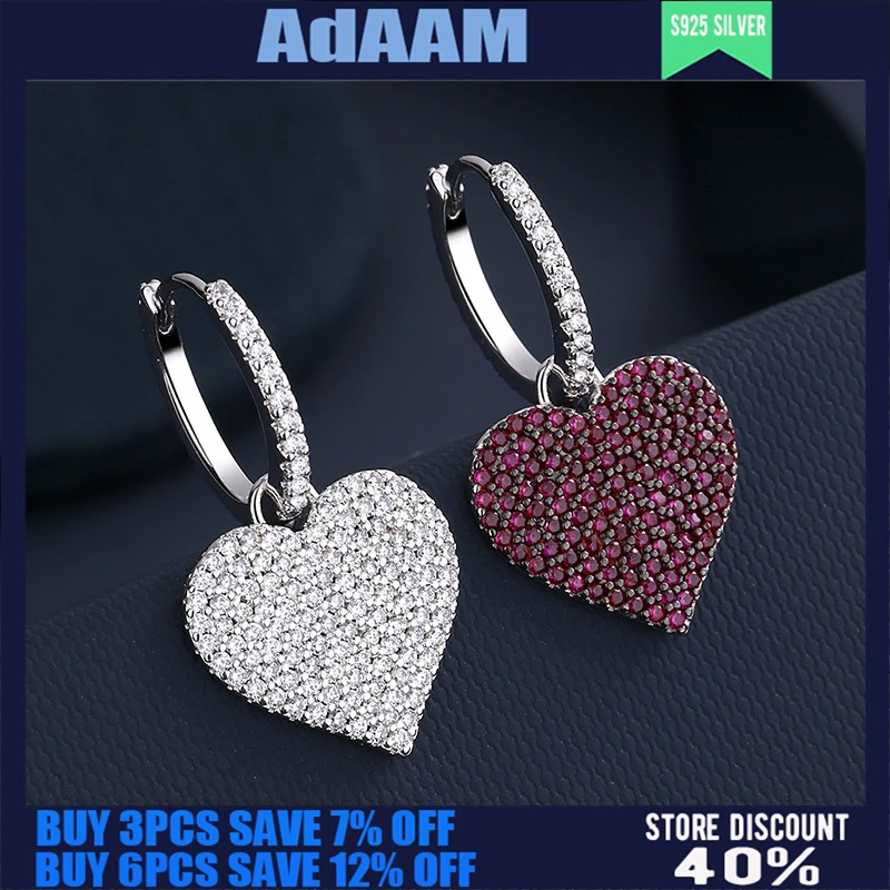 

S925 Sterling Silver Summer Hot Sale Heart-shaped Single Earring Women Fashion Classic Personality Sweet Love Fine Jewelry Gift